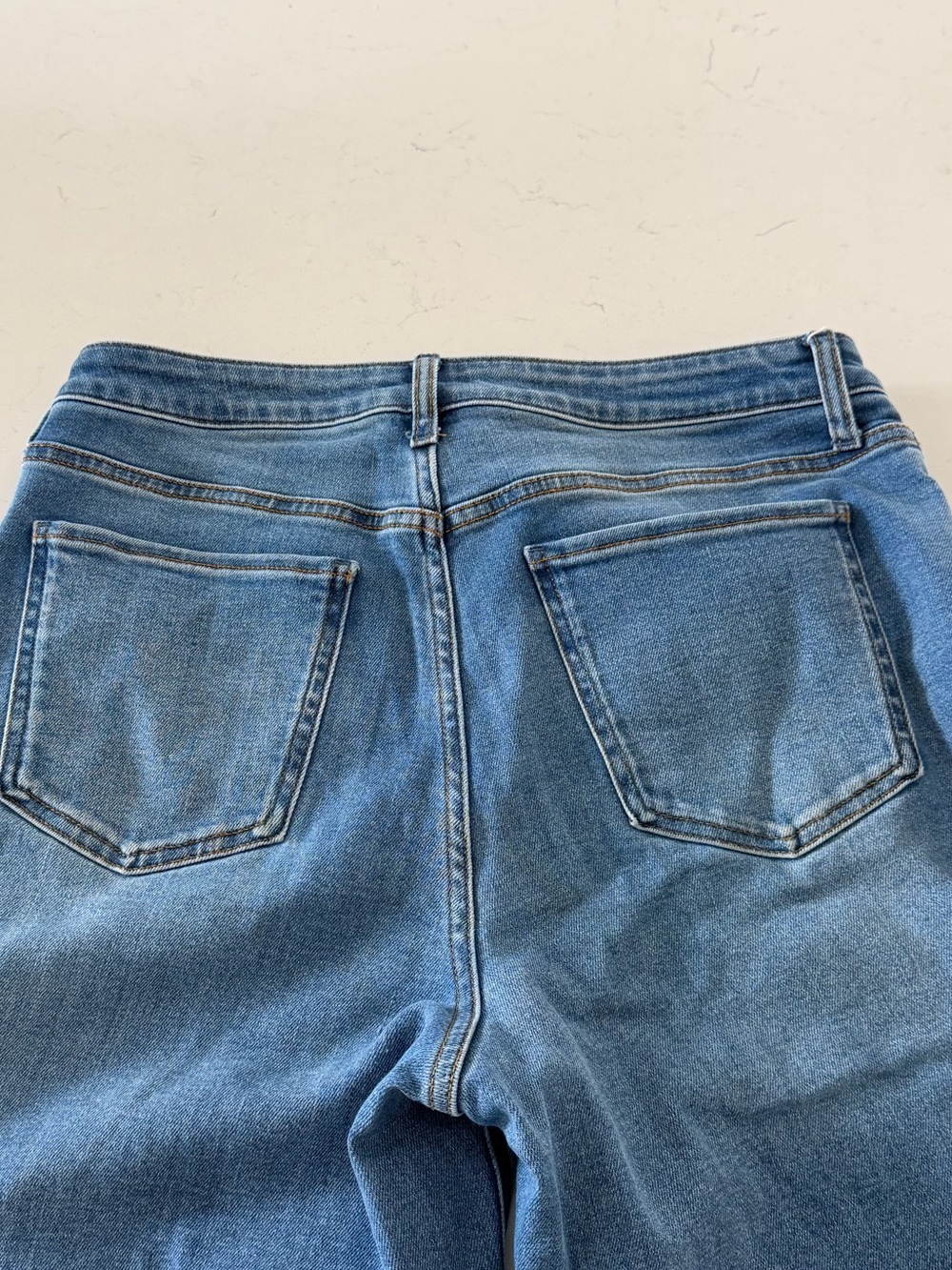 Quince women’s blue stretch high rise wide leg jeans size 31 - Picture 7 of 7